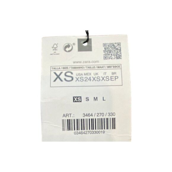 Zara Womens Mini Dress Ikat Printed XS Multicolor Ruffle 3464/270 NWT - Picture 8 of 9